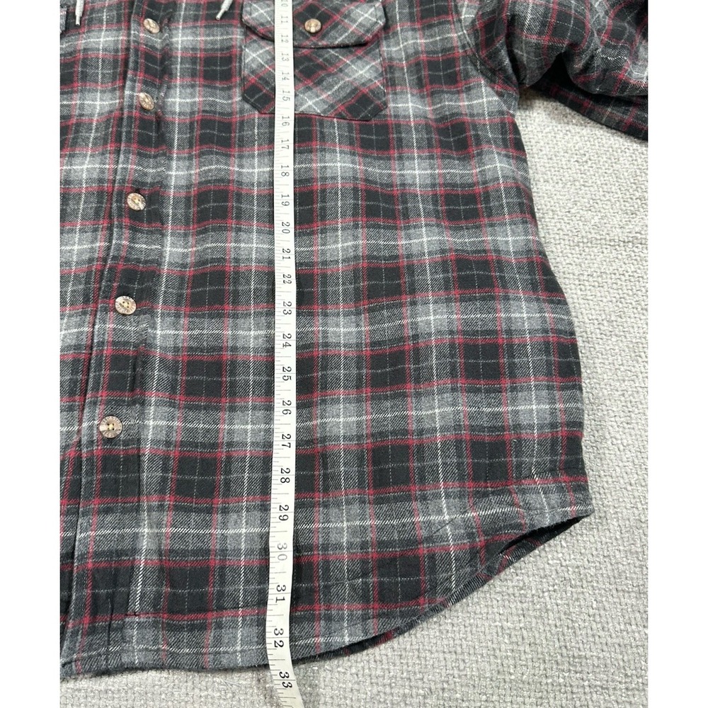 Field & Stream Shacket Mens XXL Flannel Shirt Jacket Hoodie Quilted Lining - Picture 7 of 11